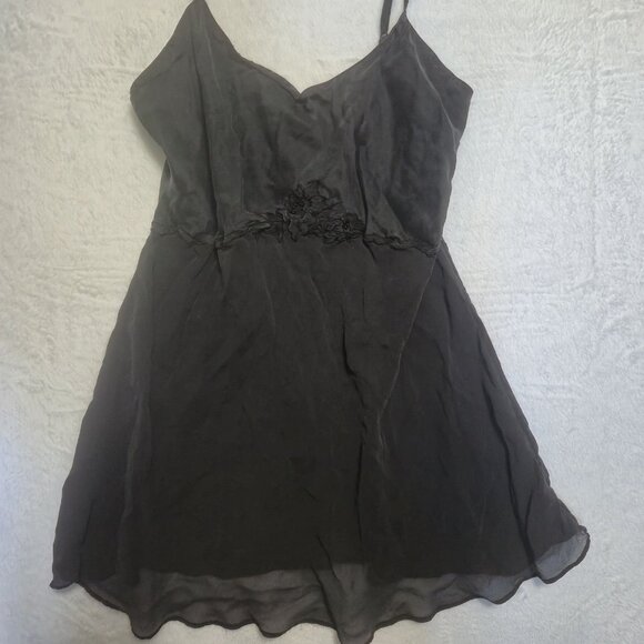 Victoria's Secret Other - Victoria’s Secret Black Chiffon Floral Slip Chemise – Small, Romantic Y2K Linger